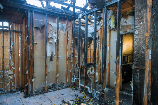 Professional Emergency Fire Cleanup technician working in New Boston, TX
